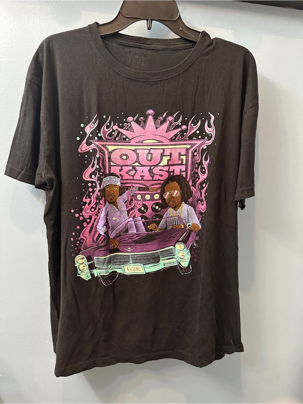 Outkast T-Shirt ATLiens Plate sz XL Hip Hop Rap 90s Y2K Crewneck BIG BOI ANDRE